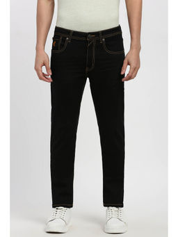 Peter England - Men's Black Dark Wash Jeans