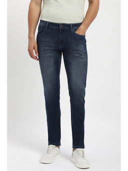 Peter England - Men's Blue Mid Wash Jeans