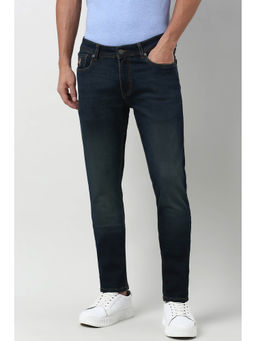 Peter England - Blue Men's Mid Wash Jeans