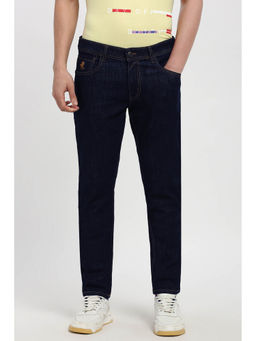 Peter England - Men's Navy Blue Mid Wash Jeans