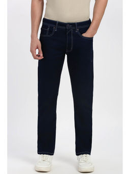 Peter England - Men's Navy Blue Dark Wash Jeans