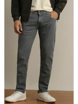 Peter England - Men's Grey Mid Wash Jeans