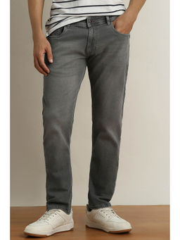 Peter England - Men's Grey Mid Wash Jeans