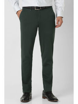 Van Heusen - Green Solid Trousers