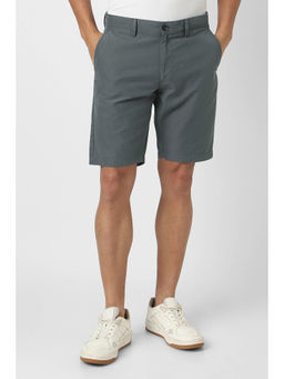 Van Heusen - Men's Grey Solid Shorts