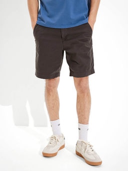 American Eagle - Men's Dark Brown Flex 9 Lived-In Shorts
