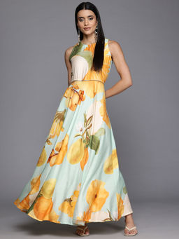 Ahalyaa - Floral Print Ethnic Dress