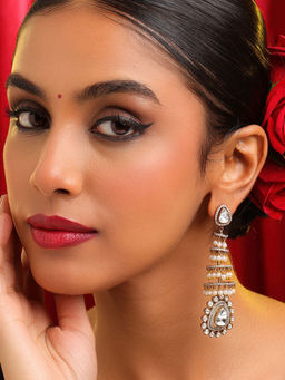 Ruby Raang Studio - White Mirror Drop Earrings