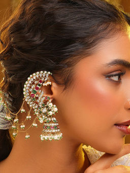 Ruby Raang Studio - Ruby Raang Chandni Curl Jhumka Earrings