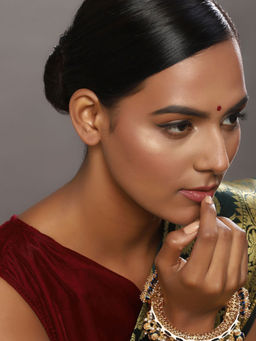 Ruby Raang Studio - Pearl and Blue Meenakari Bangle