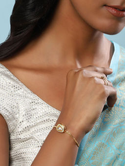 Ruby Raang Studio - Ruby Raang Blue Kundan Bracelet