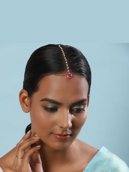 Ruby Raang Studio - Ruby Raang Womens Kundan Maang Tikka