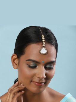 Ruby Raang Studio - Ruby Raang Dual Tone Kundan Maang Tikka