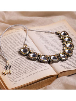 Ruby Raang Studio - Ruby Raang Dual Tone Kundan Necklace