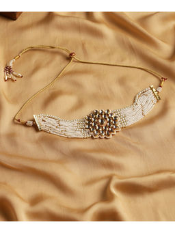 Ruby Raang Studio - Ruby Raang White Pearls and Kundan Choker