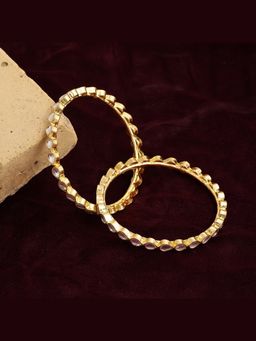 Ruby Raang Studio - Gold Kundan Bangles