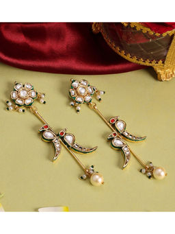 Ruby Raang Studio - Ruby Raang Birdie Kundan Earrings