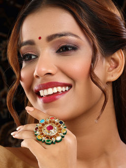 Ruby Raang Studio - Ruby Raang Navratan Cocktail Ring