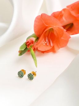 Ruby Raang Studio - Ruby Raang Green Studs Earrings
