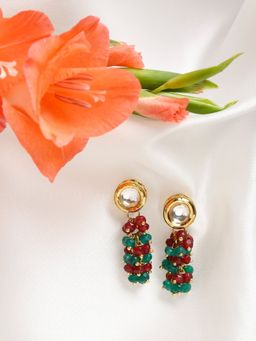 Ruby Raang Studio - Ruby Raang Womens Kundan Earrings