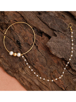 Ruby Raang Studio - Gold Pearl Nose Ring