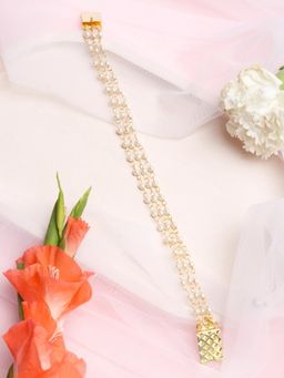 Ruby Raang Studio - Ruby Raang Gold Pearl Brass Bracelet