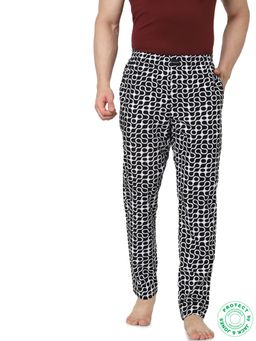Jack & Jones - Black &amp; White Mid Rise Abstract Pyjamas