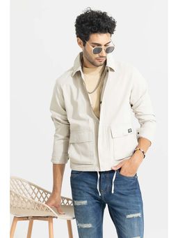 Snitch - Off White Printed Full Sleeves Relaxed Casual Oversize Shirt for Men