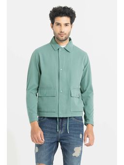 Snitch - Green Printed Full Sleeves Relaxed Casual Oversize Shirt for Men