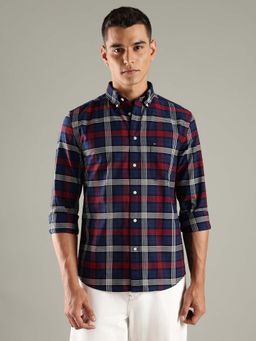 Tommy Hilfiger - Blue Checks Regular Fit Oxford Shirt