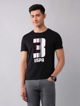 U.S. Polo Assn. Denim Co. - Black Men's Brand Printed Muscle Fit T-Shirt
