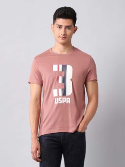 U.S. Polo Assn. Denim Co. - Pink Men's Brand Printed Muscle Fit T-Shirt