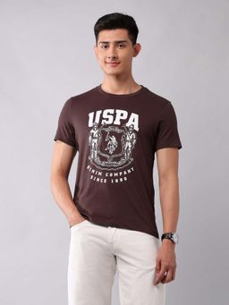 U.S. Polo Assn. Denim Co. - Brown Men's Brand Printed Muscle Fit T-Shirt