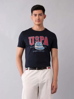 U.S. Polo Assn. Denim Co. - Blue Men's Brand Printed Muscle Fit T-Shirt