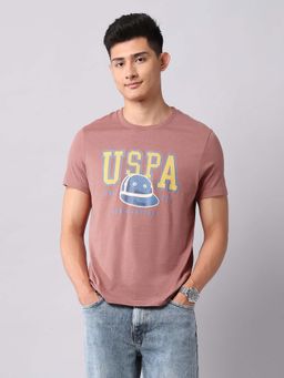 U.S. Polo Assn. Denim Co. - Pink Men's Brand Printed Muscle Fit T-Shirt