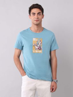 U.S. Polo Assn. Denim Co. - Blue Men's Graphic Printed Muscle Fit T-Shirt