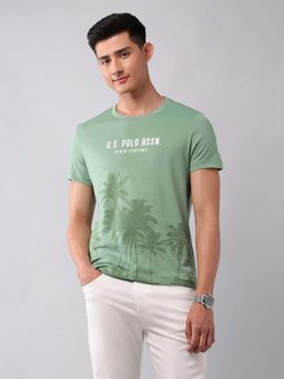 U.S. Polo Assn. Denim Co. - Green Men's Muscle Fit Graphic Printed T-Shirt