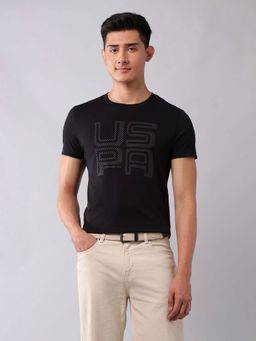 U.S. Polo Assn. Denim Co. - Black Men's Muscle Fit Brand Printed T-Shirt