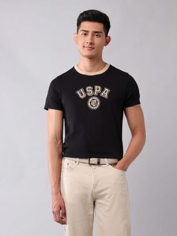U.S. Polo Assn. Denim Co. - Black Men's Muscle Fit Brand Printed T-Shirt