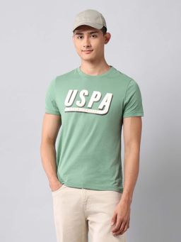 U.S. Polo Assn. Denim Co. - Green Men's Muscle Fit Brand Printed T-Shirt