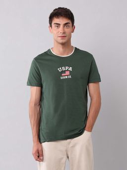 U.S. Polo Assn. Denim Co. - Green Men's Muscle Fit Brand Embroidered T-Shirt