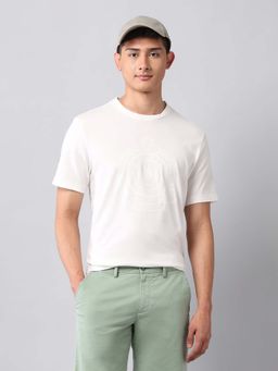 U.S. Polo Assn. Denim Co. - Off White Men's Brand Printed Muscle Fit T-Shirt