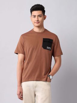 U.S. Polo Assn. Denim Co. - Rust Men's Pure Cotton Muscle Fit T-Shirt