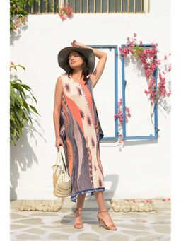 TASUVURE - Multi-Colour Bohemian Printed Midi Dress