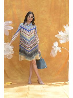 TASUVURE - Multi-Colour Colour Me Up Striped Mini Dress