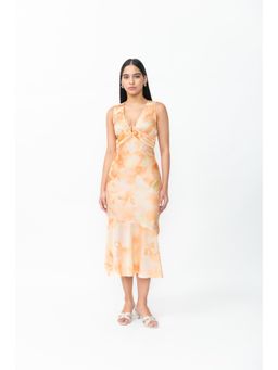 Contemponari - orange The Vow Midi Dress