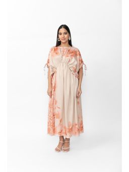 Contemponari - Peach Printed Zenya Dress