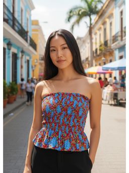 That Romeo - Multicolour Bloom Rush Cotton Smocked Top