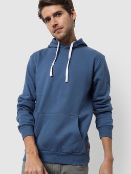 Campus Sutra - Full Sleeve Solid Men Hooded Sweatshirt
