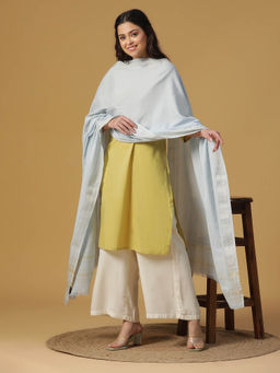 Shingora - Sky Blue Cotton Tencel Dobby Dupatta